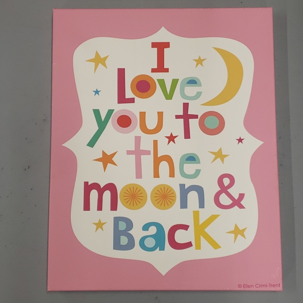 I love you to the moon and back canvas print